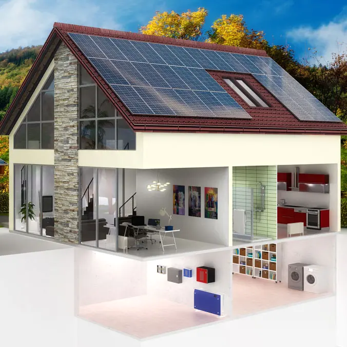 Beispiel eines Hauses mit Solarstrom